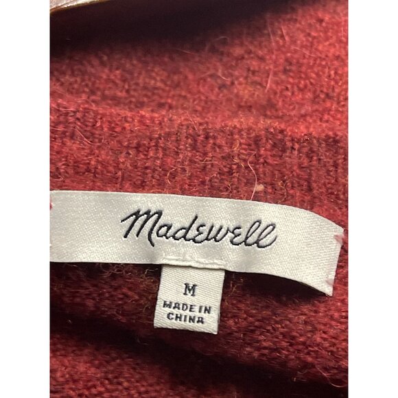 Madewell Women's Sweater Wrap Front Coziest Yarn Pullover Wool Alpaca Medium - Picture 7 of 9